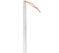 Acier inoxydable 50 cm Règle droite Outil de mesure épaissi Support de voiture Défense Pouce MM Échelle double face Ergonomique en acier inoxydable