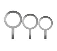 Acier Inoxydable Anneau de Crème Brûlée Prise Facile, 3 Pièces | Résiste à Chaleur, Surface Lisse, pour Salons de Thé Cuisine Maison, Argenté