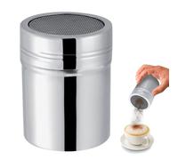 Acier inoxydable Anti-rouille Cacao Duster Poudre Shaker Chocolat Glaçage Sugar Shaker Sifter Facile à nettoyer(M)