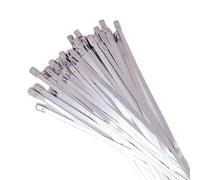 Acier inoxydable Attache-câble Lot de 10 colliers serrage en acier inoxydable 12 mm for échappement, avec revêtement enveloppant, verrouillables, multifonctions(12x800mm)