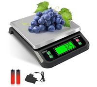 Acier Inoxydable balance de cuisine 40kg avec 6 Unités pese aliment cuisine avec Fonction Tare et PCS balance patisserie professionnelle avec Écran LCD Rétroéclairé balance de cuisine precision