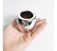 Acier inoxydable Ball Suspension Stretcher Scrotal Métal Penis Lock Acier inoxydable Plug Lock Ring masculin éjaculation retardée Jouet de retenue avec 3 tailles au choix (60MM)