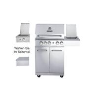 Acier Inoxydable Barbecue à Gaz All'Grill Allrounder " M " 17,2 Kw ,3 Brûleur,1