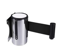 Acier Inoxydable Barrière à Cordes Rétractables Noire Murale