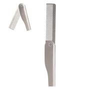Acier inoxydable - Brosse à cheveux pliable de 15 cm, outil d'entretien de poche, coiffage de moustache à barbe | Lisseur durable pour homme Soins quotidiens Voyage Soins personnels Coiffeur Co