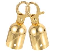 Acier Inoxydable Butée D'extrémité de Corde 2 Pièces, Or | Cordon, Usage Domestique, Solution Pratique, Résistante aux Fissures, Convient aux Espaces Résidentiels