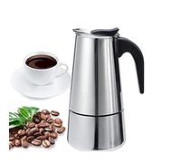 Acier Inoxydable Cafetière Italienne Induction, 100ml 2 Tasses Cafetière Moka, Moka Pot Espresso Maker pour Cuisinières à Gaz, Induction, Électriques ou Vitrocéramiques