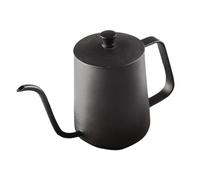 Acier Inoxydable Cafetière Manuelle 350ml Noire | Résistance à Corrosion, Bec Fin Anti-éclaboussures, Usage Maison et Restaurant, Service Précis
