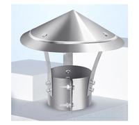 Acier Inoxydable Chapeau Conduit de FuméE,Chapeau Cheminée,Chapeau Capot Cheminée,Chapeau De Cheminée Pare Pluie INOX,Chapeau Conduit De Fumée,pour Cheminee Ou Fumisterie ( Size : D25cm*45cm/9.84in*17