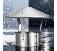 Acier Inoxydable Chapeau De Cheminée, Chapeau Capot Cheminée Toit Étanche Adapté Couvre-Vent, Accessoires pour Cheminée Installation Facile et Durable(240mm/9.45inch)