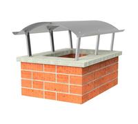 Couverture de cheminée, Hotte de cheminée, Capuche pluie, Couverture de cheminée, KÖNIGSPROD Napoleon, acier inoxydable, 700 x 1000 mm (Standard)