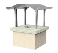 Acier inoxydable chapeau de cheminée couvercle de pluie hotte de cheminée couvercle de cheminée TOUTES LES TAILLES 400 x 400 mm