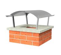 Couverture de cheminée, Hotte de cheminée, Capuche pluie, Couverture de cheminée, KÖNIGSPROD Napoleon, acier inoxydable, 700 x 700 mm