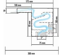 Acier Inoxydable Chute D'Eau Étang de Jardin V2A Boîte De 30 Jusqu'À 150 CM