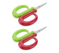 Acier Inoxydable Ciseaux de Pêche 2 Ensembles | Lame Crantée, Manche Plastique Confortable, pour Ligne et Bateau, Lot de Sets de Pièces Couleur Aléatoire