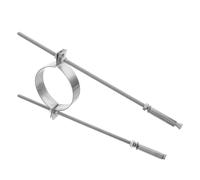 Acier Inoxydable Collier de Serrage pour Tuyau M8x350 | Support Mural à Clip Rapide, Intérieur Arqué Élargi, pour Tuyaux Ronds et Conduits Pluviaux