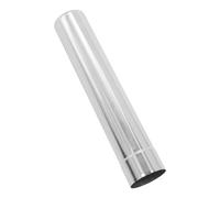 Acier Inoxydable Conduit de Cheminée Droit Argenté, pour Tente | Résistant à Corrosion et Chaleur, Sections à Anneaux, Pare-étincelles et Chapeau Pluie