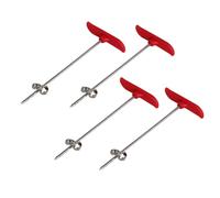 Acier Inoxydable Coupe-légumes à Vis 4 Pièces | Outil Rouge Compact et Portable, Plastique Résistant, Préparation Domestique, Décoration D’assiettes, la Cuisine Créative