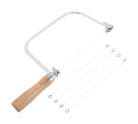 Acier Inoxydable Coupe-savonnette à Fil Réglable avec Poignée Bois | Découpe Précise, Réduit les Pertes, Format Compact, pour Bases Dures et Barres de Savonnette Artisanales