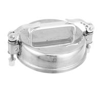 Acier Inoxydable Couvercle de Broyeur à Poudre, Verrouillage Vissé | Pièce de Rechange pour Moulin à Grain, Diamètre 15cm, Argenté, Usage Maison et Commerce, Sécurité Renforcée