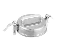 Acier Inoxydable Couvercle de Broyeur à Verrouillage pour Moulin | Pièce de Rechange Argentée, Diamètre 15cm, Mécanisme à Vis Sécurisé, Usage Maison et Commercial