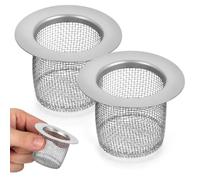 Acier Inoxydable Crépine 2 Pièces Ronde de Lavabo