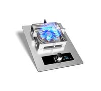 Acier Inoxydable Cuisinière - Gaziniere Gaz, Brûleur Portatif De Fourneau, Cuisinière À Gaz De Conception De Sécurité Enfant De Type Poussoir, Réchaud À Gaz GPL/gaz Naturel À Flamme Réglable ( Size :