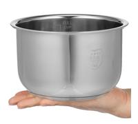 Acier Inoxydable Cuve Intérieure du Cuiseur à Riz Argenté 2l | Portable, Repère Gradué, Design Polyvalent, pour Pâtisserie et Usage la Cuisine, Accessoire de Remplacement