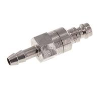 Acier inoxydable DN 5 Air Coupling Plug 6 mm Hose Pillar Double Shut-Off