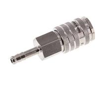 Acier inoxydable DN 7.8 Coupleur d'air Douille 6 mm Colonne de tuyau Double obturation