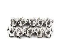 Acier inoxydable Duplex 2-Post Wire Rope Clip câble Clamp M6 10 pièces