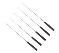 Acier Inoxydable Fourchette Barbecue Télescopique 5 Pièces | Hot Dogs et Marshmallows, Usage Familial en Barbecue, Prise Confortable, Sûr pour Adultes et Garçon et Filles