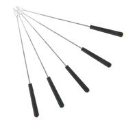 Acier Inoxydable Fourchette Barbecue Télescopique 5 Pièces | Rotation Manuelle, Prise Confortable, Usage Familial, pour Hot Dogs et Aliments Broche, Intérieur Extérieur