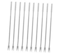 Acier Inoxydable Fourchettes à Fruits de Mer, 10 Pièces Multifonctions | Fourchette à Huitres, Curette Crustacés, Pics à Fruits Acier Inoxydable, Argenté, Lot Pratique
