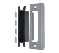 Acier Inoxydable Gâche de Serrure de Porte pour Cadre | Plaque de Renfort Allongée, Entraxe 90mm, Vis de 4mm, Remplacement Facile pour Pênes de Chambre