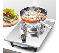 Acier Inoxydable Gaziniere Gaz - Cuisinière, Cuisinière À Gaz De Bureau Et Encastrée, Brûleur De Cuisinière De Cuisine À Contrôle De Flamme Réglable, Cuisinière Maison Facile À Nettoyer 7KW (Size : N