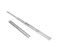 Acier Inoxydable Glissières de Tiroir 3 Sections, 2 Pièces | Roulement à Billes, Support Stable et Remplacement Facile, pour Panneaux Latéraux de Meuble en Bois