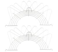 Acier Inoxydable Grille Vapeur Demi-cercle 2 Pièces Pliable | Support à Huile, Crochets Intégrés et Tapis Isolant Thermique, Cuisine Maison et Cuisson Vapeur