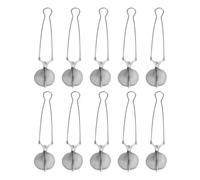 Acier Inoxydable Infuseur à Thé Maille Fine 10 Pièces, Poignée | Résistance à Haute Température, Usage Maison et Bureau, Filtration Précise, Finition Argentée Discrète