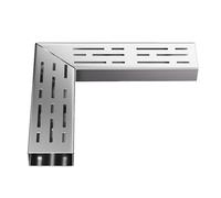 Acier Inoxydable Kit De Drainage De Tranchée, Extérieur Mince Canaux Et Grilles De Drainage, Jardin Trottoir Stationnement Salle De Bain Patio Terrasse Déviateur De Grille De Drainage(25x7x3CM)