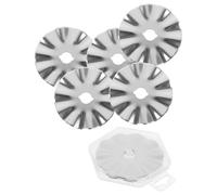 Acier Inoxydable Lames de Coupe Rotatives 5 Pièces | Argenté, Remplacement pour Lames Émoussées, Coupe Plusieurs Couches, Usage Maison et Cours Créatifs