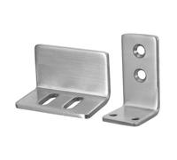 Acier Inoxydable Limiteur de Porte de Grange Argenté Coulissante | Installation Facile, Largeur Réglable, Usage Bricolage Porte, Guide au Sol Moderne, Finition Argenté