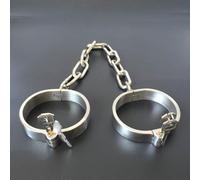Acier Inoxydable Menottes de cheville DIØ65-77mm bondage chaîne non sép SM | YILUQIFLY flirting verrouillable SUBS sclaves femmes hommes restraint handcuffs adulte fetisch Jeu de rôle contraintes