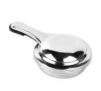 Acier Inoxydable Mini Argenté Caquelon à Fondue au Chocolat | Couvercle Protecteur Inclus, Usage Polyvalent pour Préparation de Repas Dehors, Randonnée, Format Compact