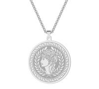 Acier inoxydable Na Sagesse Guerre Déesse Mythologie Grecque Pendentif Collier Bijoux