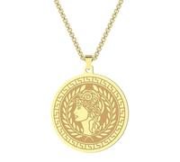 Acier inoxydable Na Sagesse Guerre Déesse Mythologie Grecque Pendentif Collier Bijoux
