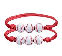Acier Inoxydable Naturelle En Phrases Anneaux 2PCS Softball Bracelet Favors Jaune Softball Perles Bracelets D'amitié Bracelet Perlé Réglable Softball Cadeaux Pour Filles Pour Et (E, One Size)