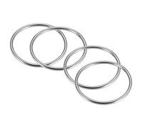 Acier Inoxydable O Ring 80mm Diamètre Intérieur 4mm Épaisseur Cerclage Soudé Anneaux Ronds 4 pcs