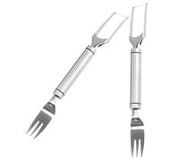 Acier Inoxydable Outil de Découpe de Pastèque 2 pièces | Coupe Nette en Cubes Réguliers, Usage Maison et Préparation des Repas, Finition Argentée Élégante