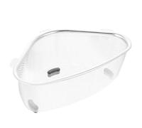 Acier Inoxydable Panier D'égouttoir Compact, Triangulaire Angle Droit | Filtre D'angle D'évier, Rangement et Drainage, Finition Argentée, Design Triangulaire Cuisine